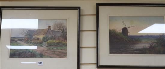 Agnes Hassall, pair of watercolours, landscapes